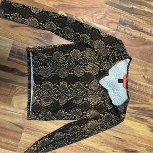 Snakeskin Print Long Sleeve